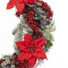 Couronne Poinsettia rouge D50cm
