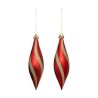 Suspension de Noël - 4 Gouttes Or et Rouge 14cm