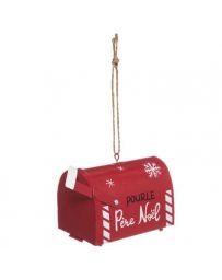 Suspension de Noël en métal - Boîte aux lettres du Père Noël 7cm