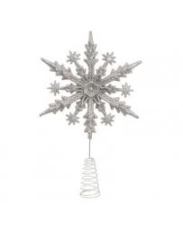 Cimier Flocon Argent pailleté H22cm