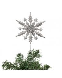 Cimier Flocon Argent pailleté H22cm