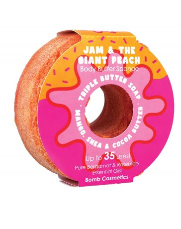 Eponge Savon exfoliante - Donut - Jam & The giant peach - BOMB COSMETICS