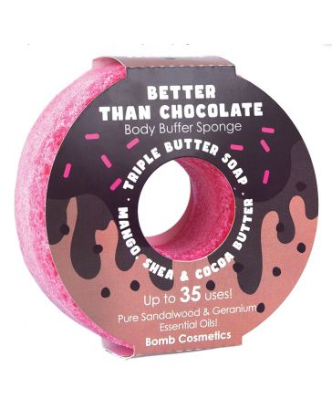 Eponge Savon exfoliante - Donut - Better than chocolate - BOMB COSMETICS