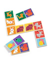 Domino Wood - Jeu éducatif en Bois - DJECO