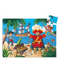 Le Pirate et son Trésor - Puzzle Silhouette - 36 Pièces - DJECO