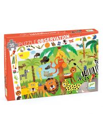 La Jungle - Puzzle d'Observation - 35 Pièces - DJECO