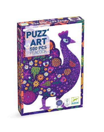 Peacock - Puzz'Art - 500 Pièces - DJECO