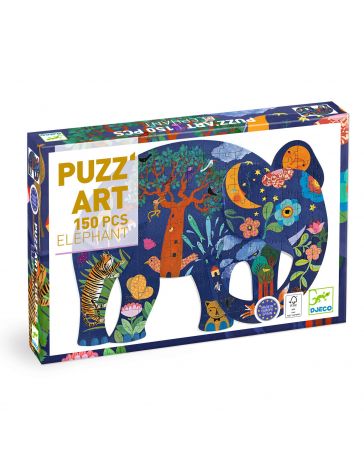 Elephant - Puzz'Art - 150 Pièces - DJECO