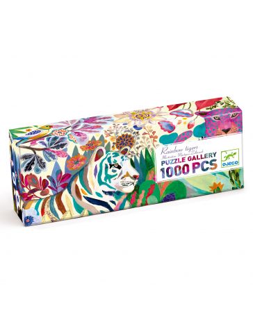 Rainbow Tigers - Puzzle Gallery - 1000 Pièces - DJECO