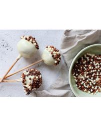 Perles de céréales croustillantes enrobées de chocolat au lait, chocolat blanc et chocolat noir - Sachet de 40g - SCRAPCOOKING