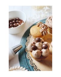 Perles de Céréales croustillantes enrobées de chocolat au lait & Billes de sucre dorées - Sachet de 50g - SCRAPCOOKING