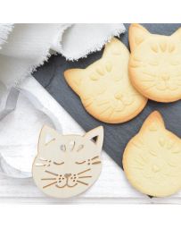Coffret 3 découpoirs inox + 3 embosseurs bois - Chat/Ourson/Coeur - SCRAPCOOKING