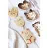 Coffret 3 découpoirs inox + 3 embosseurs bois - Chat/Ourson/Coeur - SCRAPCOOKING