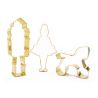 3 emporte-pièces inox dorés 6 - Cheval/Danseuse/Casse-Noisette - SCRAPCOOKING