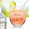 Verre rond - Marraine chérie pour la vie
