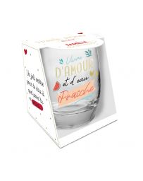 Verre rond - Vivre d'Amour et d'eau fraîche