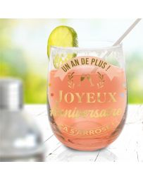 Verre rond - Joyeux Anniversaire