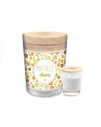 Bougie Verre "Fille Cherie"