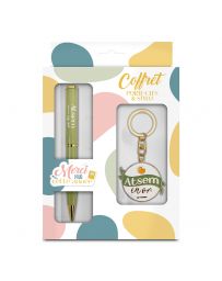 Coffret Stylo & Porte-clés - Merci pour cette Année - ASTEM en Or