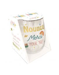 Verre rond - Merci pour cette Année - Nounou merci pour tout