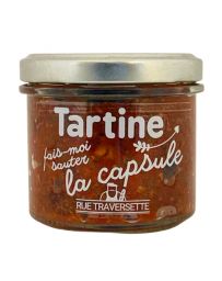 Tartinable - Fais-moi sauter la capsule - Tomate, Aubergine, Carotte, Oignon rouge, Olive - Pot de 105g - RUE TRAVERSETTE