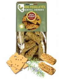 Les Mini Feuilletés - Mini Bâtons "Emmental, Herbes de Provence" - 75g - BON VIVANT