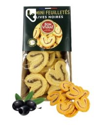 Les Mini Feuilletés - Palmiers "Olives noires" - 80g - BON VIVANT