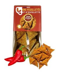 Les Mini Feuilletés - Triangles "Piment d'Espelette" - 60g - BON VIVANT