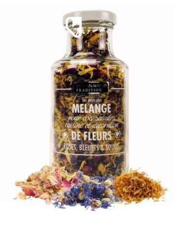 Mélange pour salade & décoration - Fleurs (Roses, Bleuets, soucis) - 15g - SAVOR CREATIONS