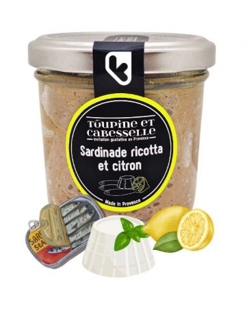 Sardinable Ricotta et citron - 90g - TOUPINE ET CABESSELLE