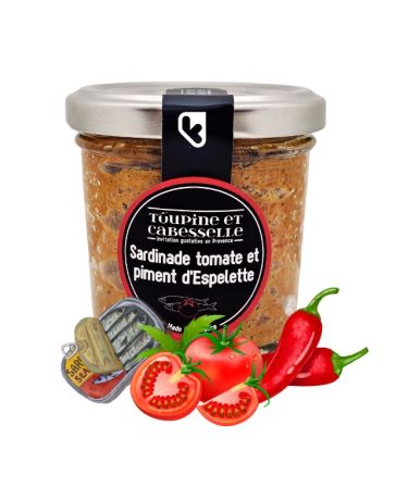 Sardinable tomate et Piment d'Espelette - 90g - TOUPINE ET CABESSELLE