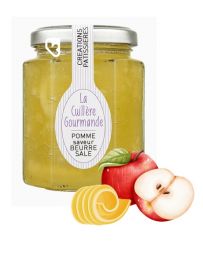 Confiture à la Pomme, saveur Beurre salé - Pot de 225g - LA CUILLERE GOURMANDE