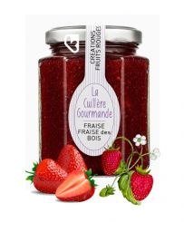 Confiture à la Fraise et Fraise des Bois - Pot de 225g - LA CUILLERE GOURMANDE