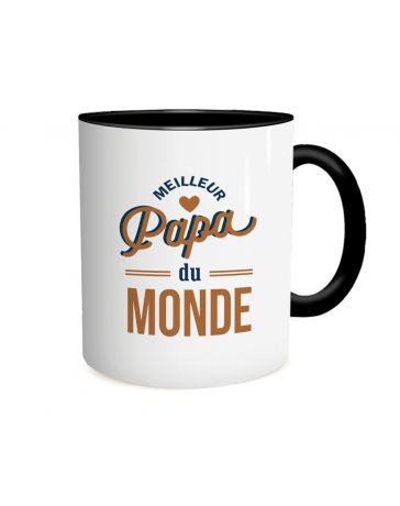 Mug Noir Meilleur Papa Du Monde