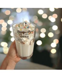 Bougie Milkshake Coco - Avec Bijou Strass - PEAU D'ÂNE