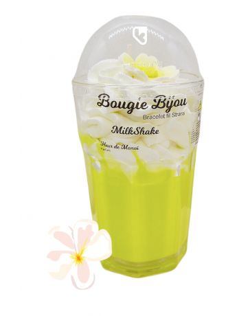 Bougie Milkshake - Fleur de Monoï - Avec Bijou Strass - PEAU D'ÂNE