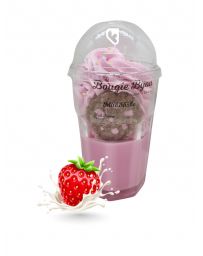 Bougie Milkshake - Lait Fraise - Avec Bijou Strass - PEAU D'ÂNE