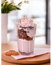 Bougie Milkshake - Lait Fraise - Avec Bijou Strass - PEAU D'ÂNE