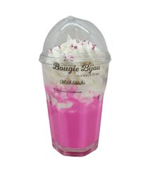 Bougie Milkshake - Délicieuses Framboises - Avec Bijou Strass - PEAU D'ÂNE