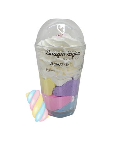 Bougie Milkshake - Guimauve - Avec Bijou Strass - PEAU D'ÂNE