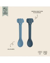 2 Cuillères en silicone - Mr.Eléphant - TRIXIE