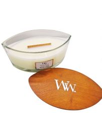 The blanc & Jasmin - Ellipse - Bougie WOODWICK
