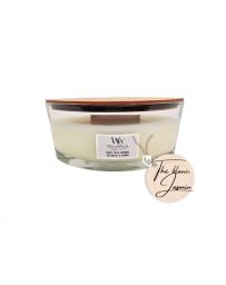 The blanc & Jasmin - Ellipse - Bougie WOODWICK