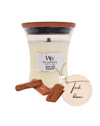 Teck blanc - Moyenne Jarre - Bougie WOODWICK