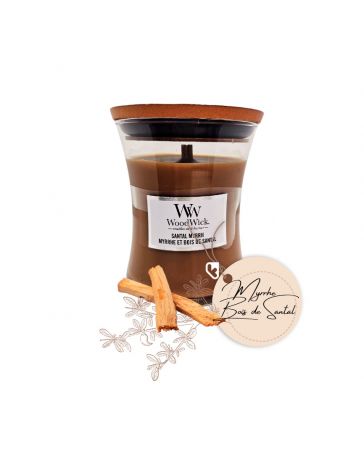 Myrrhe et Bois de Santal - Moyenne Jarre - Bougie WOODWICK