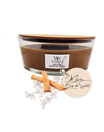 Myrrhe et Bois de Santal - Ellipse - Bougie WOODWICK