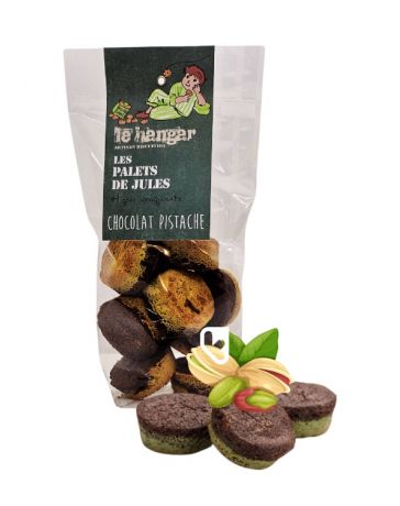 Les Palets de Jules - Chocolat, Pistache - 150g - BISCUITERIE LE HANGAR