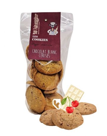 Les Cookies - Chocolat blanc, Cerise - 180g - BISCUITERIE LE HANGAR