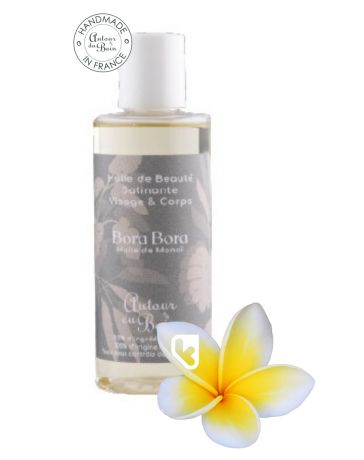 Huile de Beauté satinante Visage & Corps à l'huile de Monoï - Bora Bora - 100ml - AUTOUR DU BAIN