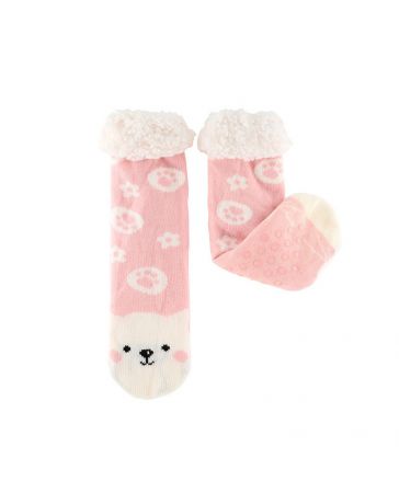 Chaussettes SHERPA Chat rose - DERRIERE LA PORTE